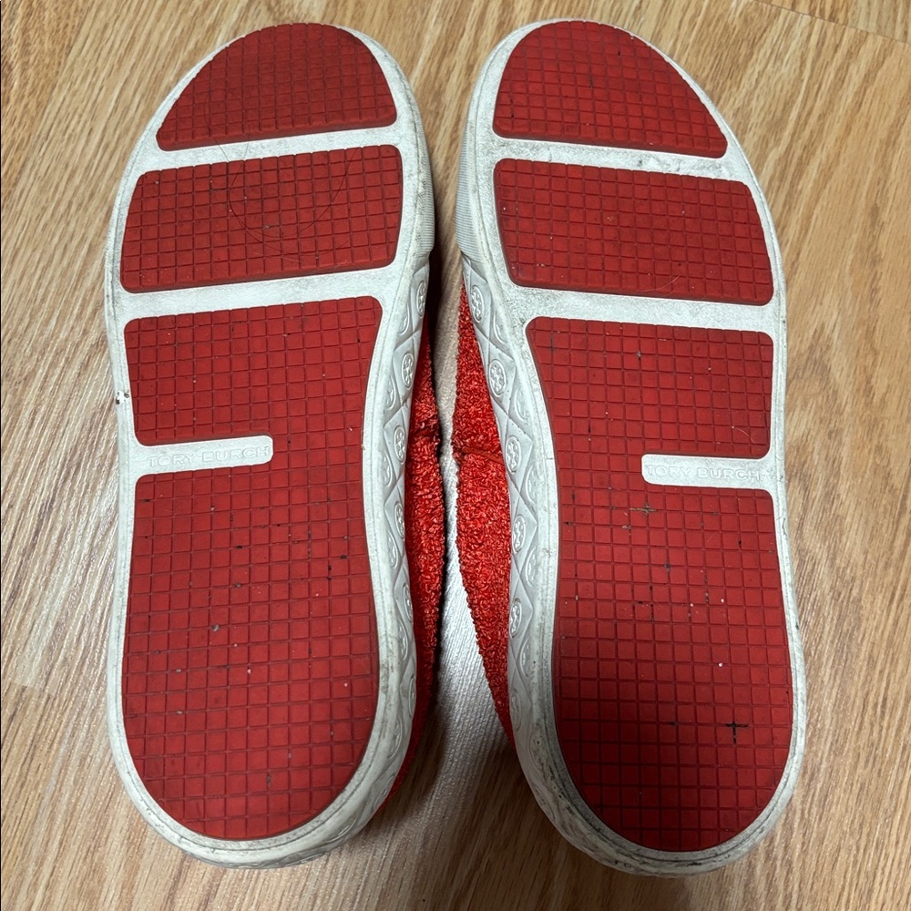 TORY BURCH LADYBUG SLIP-ON SNEAKER 🐞 SIZE 10 EUC PIPER RED - Picture 11 of 13